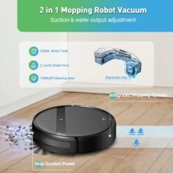 Robot Vacuum And Mop Combo, App/Voice Control, 2 In 1 Mopping Robotic Vacuum Cleaner Tangle-Free Strong Suction, 230ML Water Tank, Daily Schedule, Self-Charging, Ideal For Carpet, Hard Floor, Pet Hair -Appliantrix Cheap Store 71FjfXFwJaL. AC SL1500