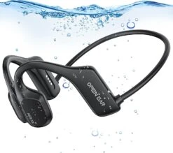 BEARTAIN Swimming Headphones, Bone Conduction Headphones IP68 Waterproof Wireless Bluetooth 5.3 Earphones Open Ear Sports Headset Built-in 16GB Memory With MP3 Player For Swimming,Running,Hiking