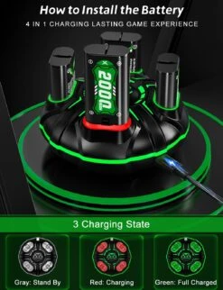 Rechargeable Battery Pack For Xbox One Controller, 4 X 2000mAh Xbox One Rechargeable Battery Pack Charger, Compatible With Xbox One/S/X/Elite/Series X|S Controllers -Appliantrix Cheap Store 71G1ghpc2bL. AC SL1500