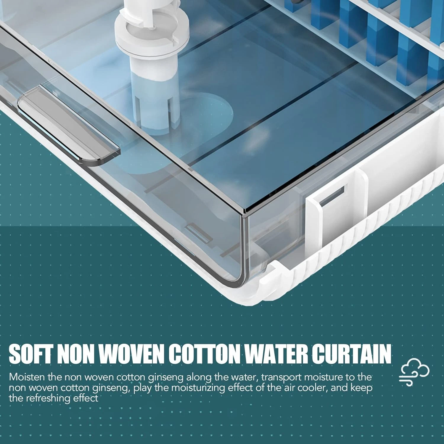 Replacement Filter For Portable Air Conditioner, Washable And Reusable Air Personal Space Cooler Replacement Cooling Filter, Highly Absorbent Air Cooler Filters With Pull Up Design 3 Replacement Filter For Portable Air Conditioner, Washable And Reusable Air Personal Space Cooler Replacement Cooling Filter, Highly Absorbent Air Cooler Filters With Pull Up Design - Image 3