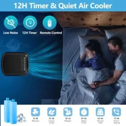 Portable Air Conditioners,[ 2023 Newest]3 IN 1Air Conditioner Portable For Room,65° Oscillation Swamp Cooler With 3 Wind Speeds,4 Modes, 6 Ice Packs,12H Timer,Remote,Portable AC For Home Office -Appliantrix Cheap Store 71GuxLbLSxL. AC SL1500