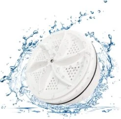 Portable Washing Machine, Portable Washing Machine For Sink, Turbine Washing Machine With USB, Suitable For Home, Business, Travel, College Room, RVApartment, White