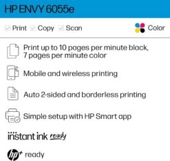 HP ENVY 6055e Wireless Color Inkjet Printer, Print, Scan, Copy, Easy Setup, Mobile Printing, Best For Home, Instant Ink With HP+,white -Appliantrix Cheap Store 71Hf3H8h9TL. AC SL1500