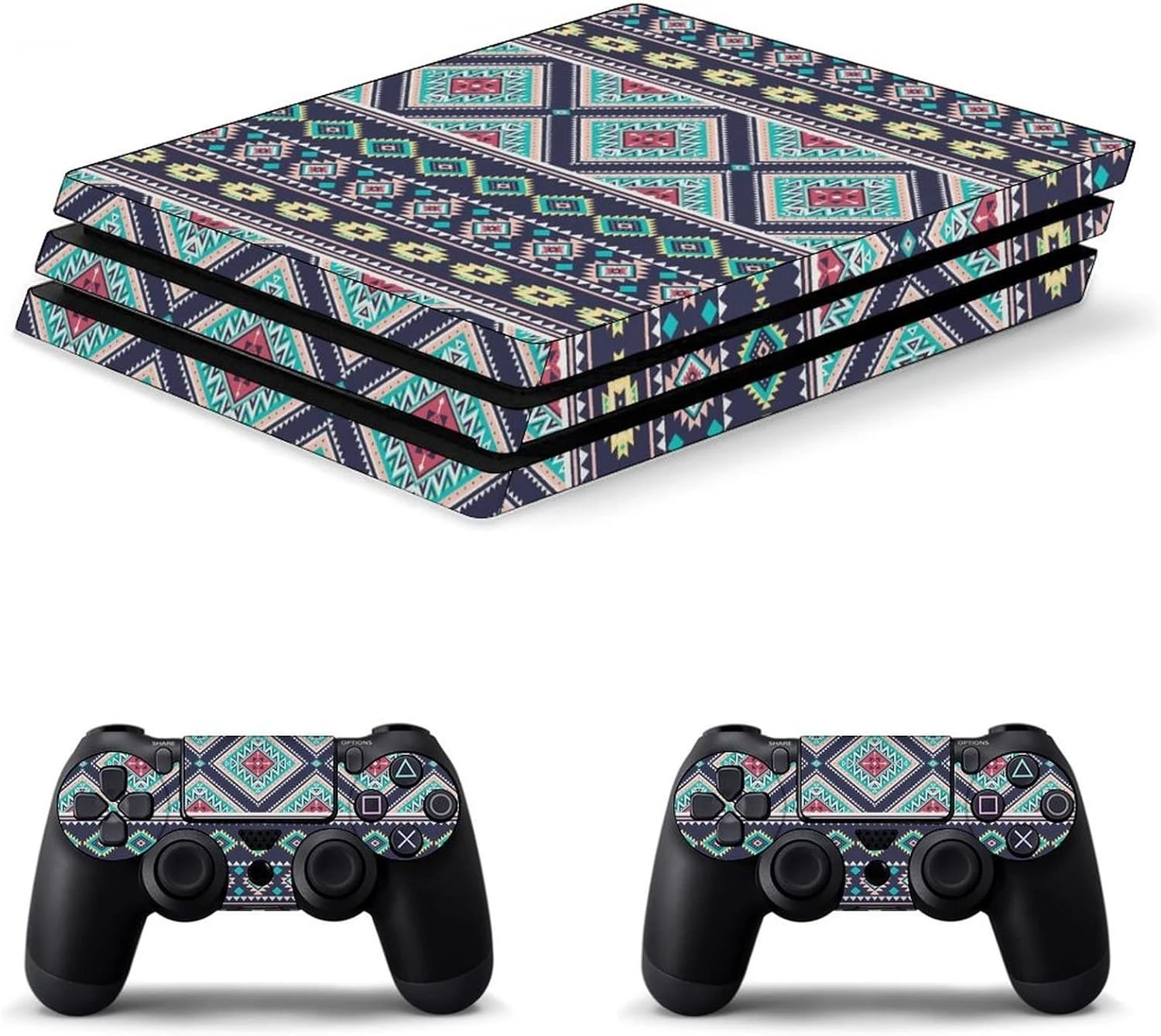 African Aztec Tribal Stripe Sticker Skin For PS-4 Slim Console And Controller Full Wrap Skin Protector Cover Compatible With PS-4 Pro 6 African Aztec Tribal Stripe Sticker Skin For PS-4 Slim Console And Controller Full Wrap Skin Protector Cover Compatible With PS-4 Pro - Image 6