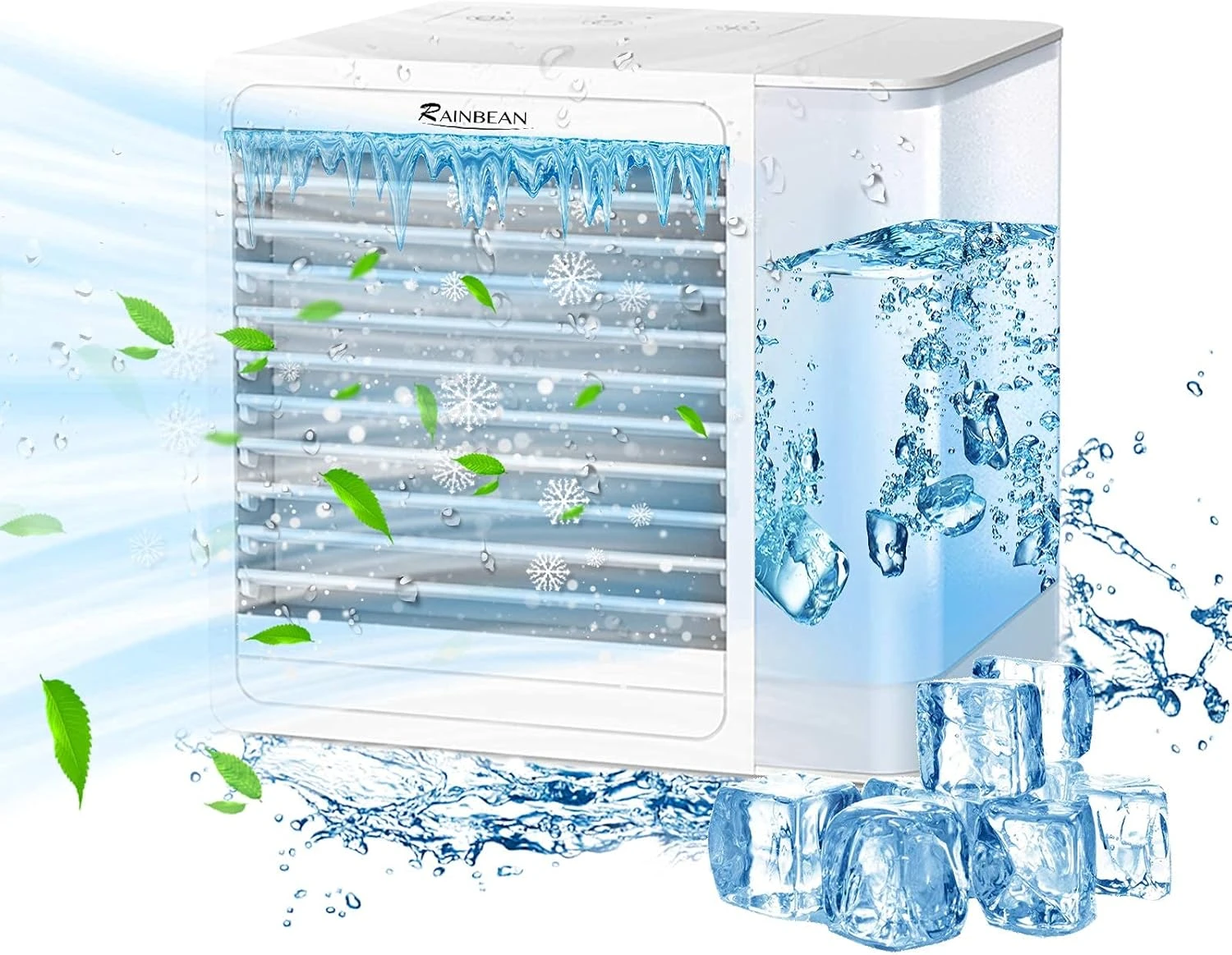 3 In 1 Personal Air Cooler, Portable Purifier And Humidifier, Evaporative Air Cooler With USB Charging, Night Light, For Home, Office And Room (B-White) 1 3 In 1 Personal Air Cooler, Portable Purifier And Humidifier, Evaporative Air Cooler With USB Charging, Night Light, For Home, Office And Room (B-White)