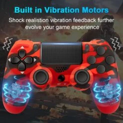 AUGEX Wireless Controller 2 Pack For PS4 Controller, Wireless Gamepad Work With Playstation 4 Controllers, Game Control For PS4 Controller With Joystick, PS4 Pro/Silm/PC (Red And Camo Red 11 AUGEX Wireless Controller 2 Pack For PS4 Controller, Wireless Gamepad Work With Playstation 4 Controllers, Game Control For PS4 Controller With Joystick, PS4 Pro/Silm/PC (Red And Camo Red -Appliantrix Cheap Store 71IVkqEv L. SL1500
