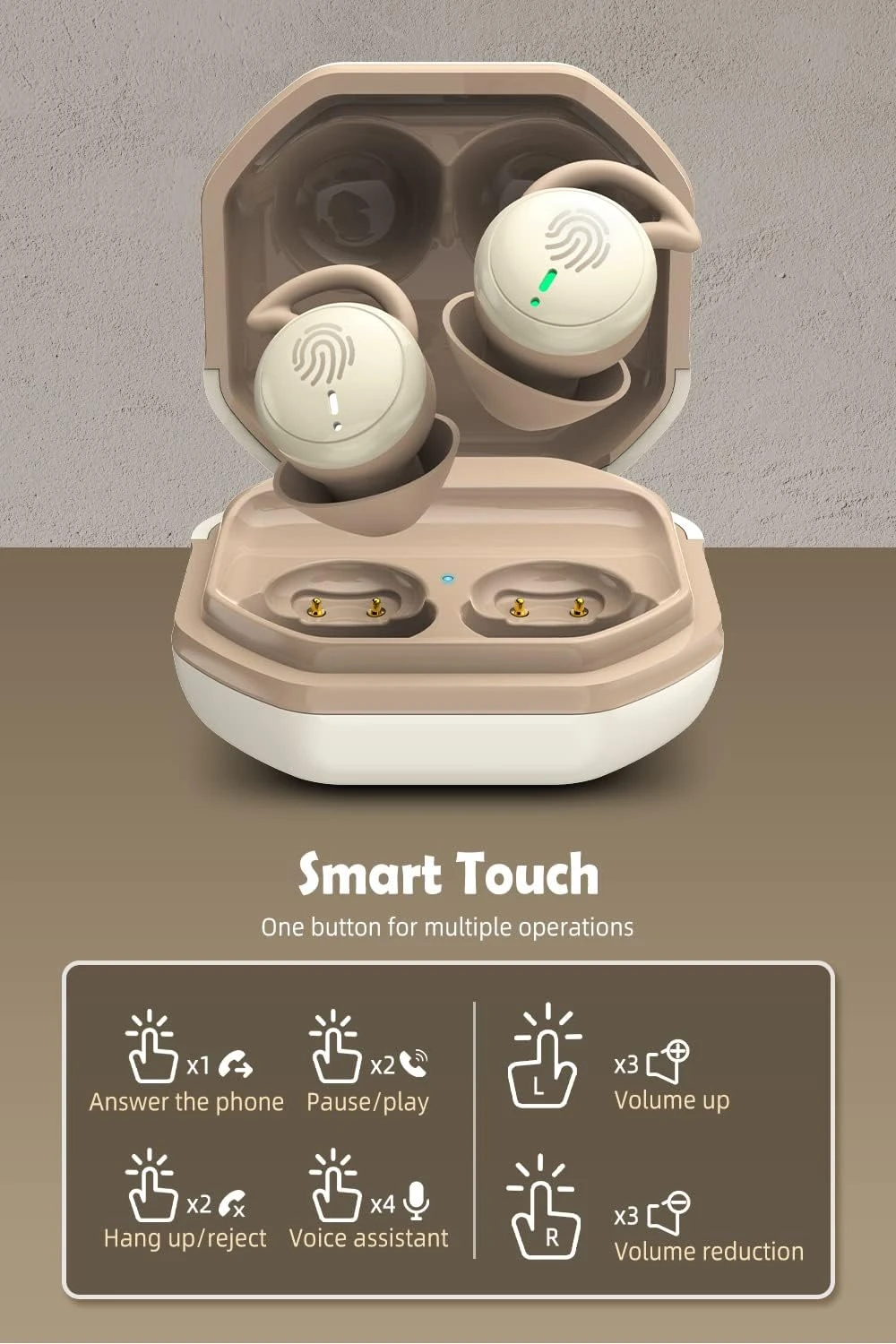 ATHRZ Sleep Invisible Earbuds Smallest Mini Wireless Bluetooth Earpiece Phone Discreet Earbud For Small Ears, Work, Sleep On Side, Women, Kids (Nude) 3 ATHRZ Sleep Invisible Earbuds Smallest Mini Wireless Bluetooth Earpiece Phone Discreet Earbud For Small Ears, Work, Sleep On Side, Women, Kids (Nude) - Image 3