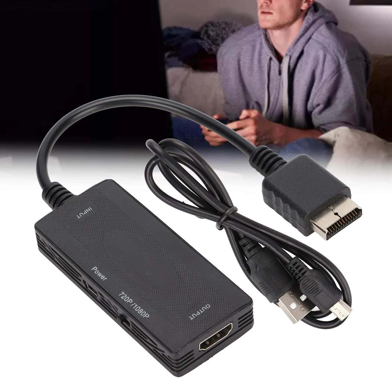 Cable For PlayStation1 2 3 Signal To Signal, Adapter Convert Cable Replacement For PS1 PS2 PS3 Game Console Connected To HDTV, Supports 16: 9, 4: 3 Output Switc 2 Cable For PlayStation1 2 3 Signal To Signal, Adapter Convert Cable Replacement For PS1 PS2 PS3 Game Console Connected To HDTV, Supports 16: 9, 4: 3 Output Switc - Image 2