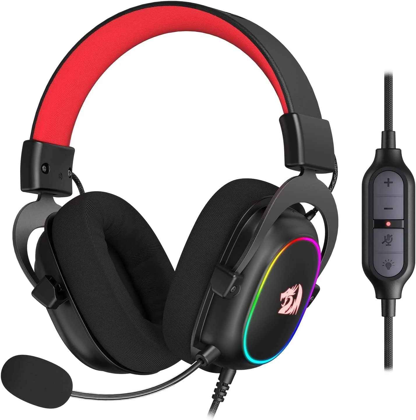 Redragon H510 Zeus-X RGB Wired Gaming Headset - 7.1 Surround Sound - 53MM Audio Drivers In Memory Foam Ear Pads W/Durable Fabric Cover- Multi Platforms Headphone - USB Powered For PC/PS4/NS 1 Redragon H510 Zeus-X RGB Wired Gaming Headset - 7.1 Surround Sound - 53MM Audio Drivers In Memory Foam Ear Pads W/Durable Fabric Cover- Multi Platforms Headphone - USB Powered For PC/PS4/NS