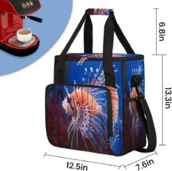 Cfpolar Coffee Maker Carrying Bag Ocean Sea Lionfish Travel Coffee Machine Bag Carrying Organizer Case Portable Single Serve Coffee Brewer Tote Bag Storage Bag For Camping Picnic -Appliantrix Cheap Store 71Kw4TW imL. AC SL1200