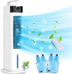 Portable Air Conditioners, 3-IN-1 Air Conditioner Portable For Room, 3 Speeds Evaporative Air Cooler, Fast Cooling Portable AC W/Timer, 52° Oscillation Tower Fan, Remote Swamp Cooler For Office