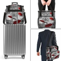 Cfpolar Coffee Maker Carrying Bag Bridge Flying Red Umbrellas Travel Coffee Machine Bag Carrying Organizer Case Portable Single Serve Coffee Brewer Tote Bag Storage Bag For Camping Picnic -Appliantrix Cheap Store 71LNBBNMgDL. AC SL1200