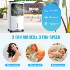Toolsempire Portable Evaporative Air Cooler, 3-IN-1 Oscillating Cooling Fan With Humidifier, Remote Control, 2 Ice Packs & 2.1 Gallons Water Tank, Air Cooler For Room, Office & Home(29" H) 15 Toolsempire Portable Evaporative Air Cooler, 3-IN-1 Oscillating Cooling Fan With Humidifier, Remote Control, 2 Ice Packs & 2.1 Gallons Water Tank, Air Cooler For Room, Office & Home(29" H) -Appliantrix Cheap Store 71Lv4bjkofS. AC SL1500