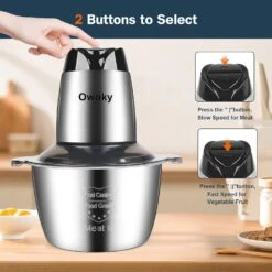 Food Processors Electric, Meat Grinder 2L Stainless Steel Meat Blender Food Chopper For Meat, Onion, Vegetables With 2pcs Bi-Level Blades, 2 Speed, 500W, 8 Cup (Meat Grinder With Single Bowl) 9 Food Processors Electric, Meat Grinder 2L Stainless Steel Meat Blender Food Chopper For Meat, Onion, Vegetables With 2pcs Bi-Level Blades, 2 Speed, 500W, 8 Cup (Meat Grinder With Single Bowl) -Appliantrix Cheap Store 71M2ZMrbizL. AC SL1500