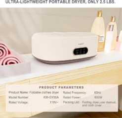 Euphoricca Portable Clothes Dryer,Portable Dryer For Apartments Home Travel RVs,Compact Foldable Mini Electric Laundry Dryer Machine With Dryer Bag 13 Euphoricca Portable Clothes Dryer,Portable Dryer For Apartments Home Travel RVs,Compact Foldable Mini Electric Laundry Dryer Machine With Dryer Bag -Appliantrix Cheap Store 71MJye87UYL. AC SL1500