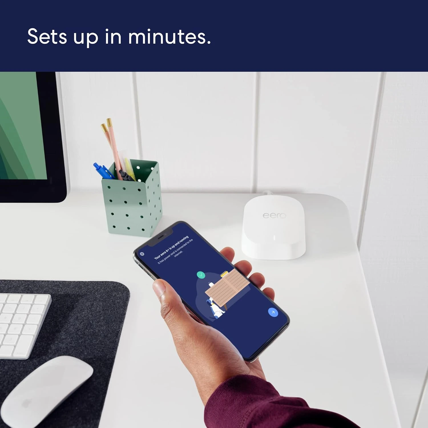 Amazon Eero 6+ Mesh Wi-Fi Router | Fast And Reliable Gigabit Speeds | Connect 75+ Devices | Coverage Up To 1,500 Sq. Ft. | 2022 Release 6 Amazon Eero 6+ Mesh Wi-Fi Router | Fast And Reliable Gigabit Speeds | Connect 75+ Devices | Coverage Up To 1,500 Sq. Ft. | 2022 Release - Image 6