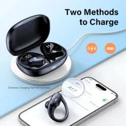 Wireless Earbuds Bluetooth Headphones 70hrs Playback Ear Buds IPX7 Waterproof With Wireless Charging Case & Dual Power Display Over-Ear Stereo Bass Earphones With Earhooks For Sports/Workout/Running -Appliantrix Cheap Store 71NZFYkqYHL. AC SL1500
