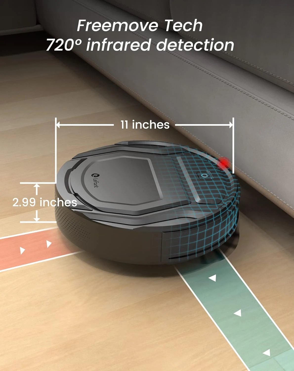 Lefant Robot Vacuum Cleaner With 2200Pa Powerful Suction,Tangle-Free,Wi-Fi/App/Alexa,Featured 6 Cleaning Modes,Self-Charging Slim Robotic Vacuum Cleaner, Ideal For Pet Hair, Hard Floor M210 Pro 2 Lefant Robot Vacuum Cleaner With 2200Pa Powerful Suction,Tangle-Free,Wi-Fi/App/Alexa,Featured 6 Cleaning Modes,Self-Charging Slim Robotic Vacuum Cleaner, Ideal For Pet Hair, Hard Floor M210 Pro - Image 2