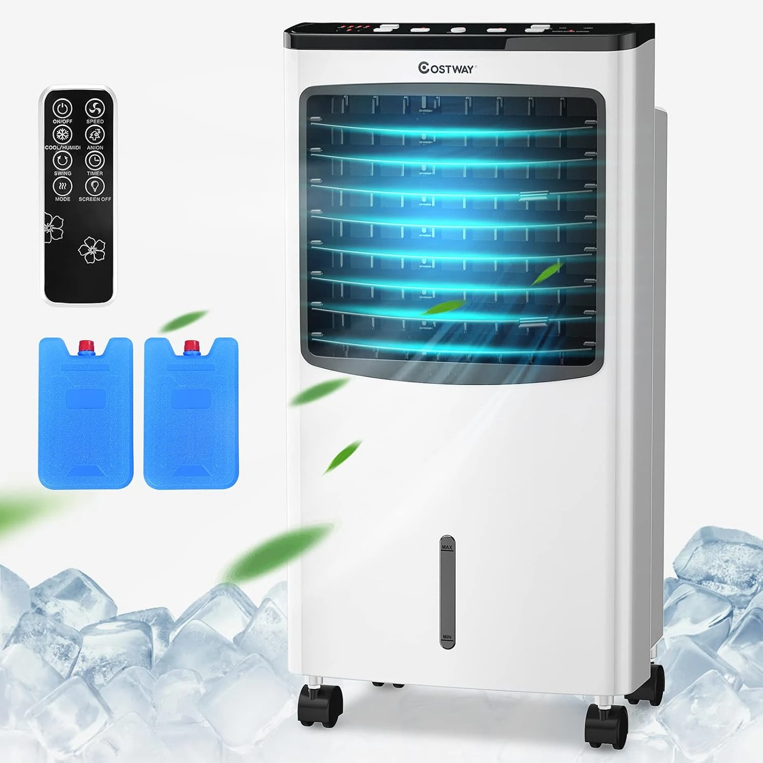 Toolsempire Portable Evaporative Air Cooler, 3-IN-1 Oscillating Cooling Fan With Humidifier, Remote Control, 2 Ice Packs & 2.1 Gallons Water Tank, Air Cooler For Room, Office & Home(29" H) 1 Toolsempire Portable Evaporative Air Cooler, 3-IN-1 Oscillating Cooling Fan With Humidifier, Remote Control, 2 Ice Packs & 2.1 Gallons Water Tank, Air Cooler For Room, Office & Home(29" H)