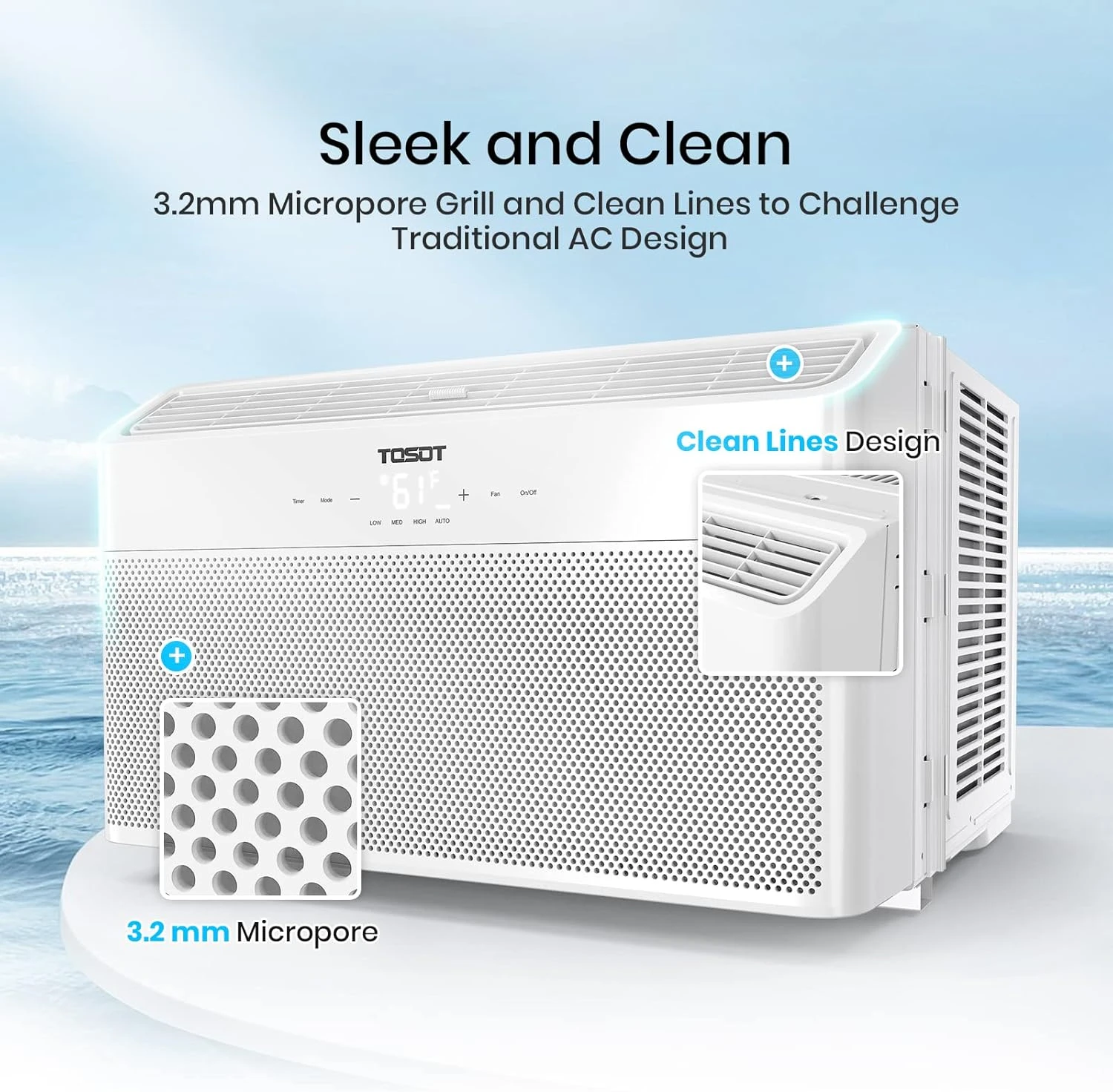 TOSOT 8,000 BTU Window Air Conditioner - Quiet Operation, Energy Star, And Remote Control- Window Mounting AC Unit Fast Cooling For Spaces Up To 350 Sq. Ft. Tranquility Series 4 TOSOT 8,000 BTU Window Air Conditioner - Quiet Operation, Energy Star, And Remote Control- Window Mounting AC Unit Fast Cooling For Spaces Up To 350 Sq. Ft. Tranquility Series - Image 4