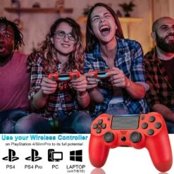 AUGEX Wireless Controller 2 Pack For PS4 Controller, Wireless Gamepad Work With Playstation 4 Controllers, Game Control For PS4 Controller With Joystick, PS4 Pro/Silm/PC (Red And Camo Red 10 AUGEX Wireless Controller 2 Pack For PS4 Controller, Wireless Gamepad Work With Playstation 4 Controllers, Game Control For PS4 Controller With Joystick, PS4 Pro/Silm/PC (Red And Camo Red -Appliantrix Cheap Store 71PnyqsRHlL. SL1500