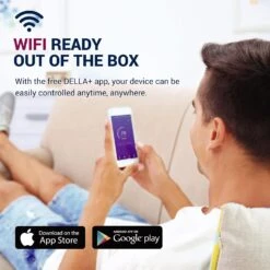 DELLA 8000 BTU Smart WiFi Enabled Portable Air Conditioner, Cooling, Dehumidifier & Fan Portable AC Unit W/Remote Control Window Kit, Cools Up To 350 Sq. Ft -Appliantrix Cheap Store 71Ql4oBH64L. AC SL1500