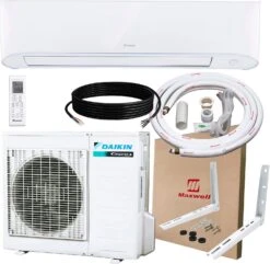 DAIKIN 24,000 BTU 19 SEER Ductless Mini Split A/C Heat Pump System Maxwell 15-ft Installation Kit And Wall Mounting Bracket