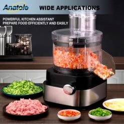 Anatole Commercial Food Processor 20-Cup Electric Vegetable Dicer Chopper 600W 5 In 1 Professional Veggie Shredder Grater Multifunctional Meat Grinder Blender With 5 Stainless Steel Blades 13 Anatole Commercial Food Processor 20-Cup Electric Vegetable Dicer Chopper 600W 5 In 1 Professional Veggie Shredder Grater Multifunctional Meat Grinder Blender With 5 Stainless Steel Blades -Appliantrix Cheap Store 71Tv34f 7vL. AC SL1500