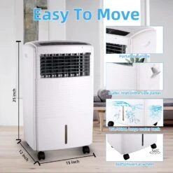 25" Portable Evaporative Air Cooler, 2-IN-1 Air Conditioner Fan For Room With Natural Cooling Fan & Humidifier, 3-Speed Wind, Remote Control, 7H Timer, 70° Oscillation, 15L Water Tank For Home Kitchen 14 25" Portable Evaporative Air Cooler, 2-IN-1 Air Conditioner Fan For Room With Natural Cooling Fan & Humidifier, 3-Speed Wind, Remote Control, 7H Timer, 70° Oscillation, 15L Water Tank For Home Kitchen -Appliantrix Cheap Store 71UKOTz35eL. AC SL1500