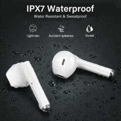 Wireless Earbuds Bluetooth Headphones IPX7 Waterproof Bluetooth Earbuds 30H Playtime Headset With Charging Case Wireless Bluetooth Earphones With Mic For IPhone/Samsung/Android (White) -Appliantrix Cheap Store 71UOR5xvCoL. AC SL1500