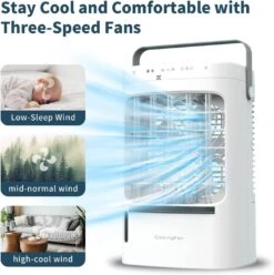 Portable Air Conditioners, Mini Air Conditioner Portable For Room With 3 Speeds And 3 Timer Settings, Personal Air Cooler With Colorful Atmosphere Light For Home, Office, And Travel -Appliantrix Cheap Store 71USzP4GfL. AC SL1421