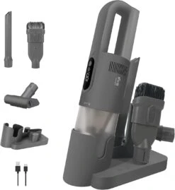 Brigii High-Speed Handheld Vacuum,140W Portable Vacuum With 18KPa, 16V Lithium Cordless Car Vacuum Cleaner With Brushless Motor;Hand Vacuum For Car Mats, Sofa,Stairs, USB- Rechargeable-H5-Display Ver