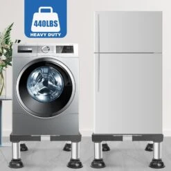 Nefish Mini Fridge Stand Height 7"-8.4" Adjustable Washer And Dryer Stand With 4 Strong Feet Heavy Duty Washing Machine Stand Base Laundry Pedestal Universal Platform For Home Appliance -Appliantrix Cheap Store 71VNko5iYKL. AC SL1500