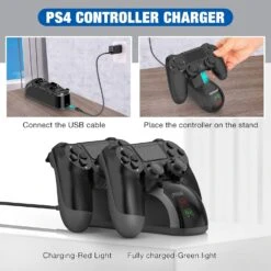 PS4 Controller Charger Dock Station, 1.8 Hrs Fast Charging PS4 Charging Station, PS4 Charging Station With LED Indicator Charging Chip, Dual USB PS4 Charger Dock For PS4/PS4 Slim/PS4 Pro Charger 9 PS4 Controller Charger Dock Station, 1.8 Hrs Fast Charging PS4 Charging Station, PS4 Charging Station With LED Indicator Charging Chip, Dual USB PS4 Charger Dock For PS4/PS4 Slim/PS4 Pro Charger -Appliantrix Cheap Store 71VZPvA0tJL. AC SL1500