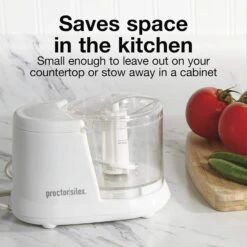 Proctor Silex Durable Electric Vegetable Chopper & Mini Food Processor For Chopping, Puree & Emulsify, 1.5 Cup, White -Appliantrix Cheap Store 71VdEG AWaL. AC SL1500