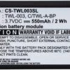 Cameron Sino Battery For Nintendo DSi, NDSi, NDSiL PN:Nintendo C/TWL-A-BP, TWL-003 550mAh / 2.04Wh