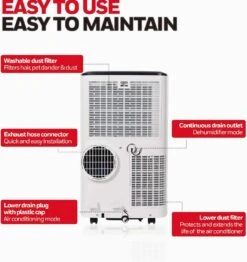 Honeywell Smart WiFi Portable Air Conditioner & Dehumidifier With Alexa Voice Control, Cools Rooms Up To 450 Sq. Ft., Includes Drain Pan & Insulation Tape -Appliantrix Cheap Store 71W2DQ XEJL. AC SL1500