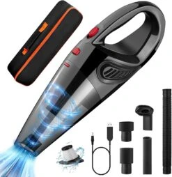 CHENXRN Handheld Vacuum Cordless Cleaner, Wireless Rechargeable Hand Held Car Vacuum Cleaner Strong Suction 8000PA, Portable Mini Hand Vacuum Dust Busters Cleaner For Car, Home And Pet