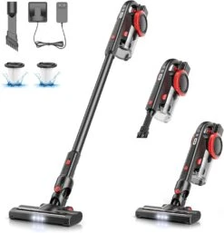 ORFELD Cordless Vacuum Cleaner,30KPa Powerful Suction Stick Vacuum, 50Mins Runtime Wireless Handheld Vacuum With 6 In 1 Ultra-Quiet Lightweight Vacuum For Deep Clean Hair, Hard Floor, Carpet, Car