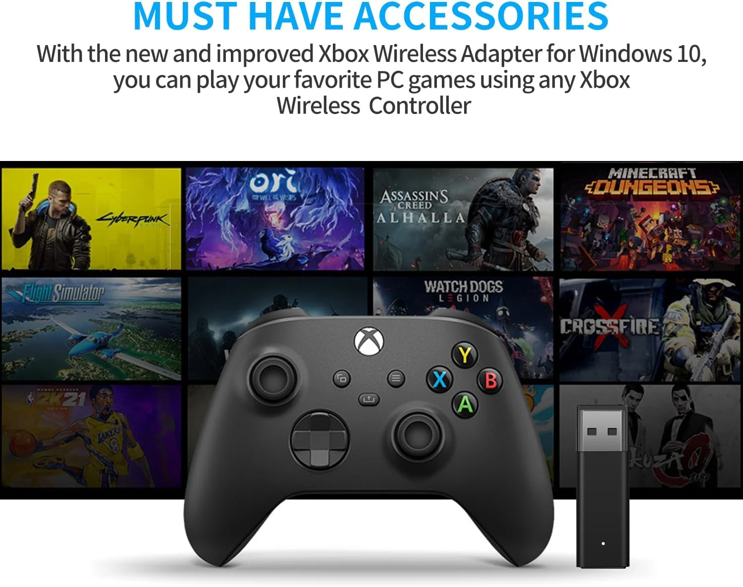 Wireless Adapter With Original IC Chip Compatible With Xbox One Controller For PC Windows 10 11 2 Wireless Adapter With Original IC Chip Compatible With Xbox One Controller For PC Windows 10 11 - Image 2