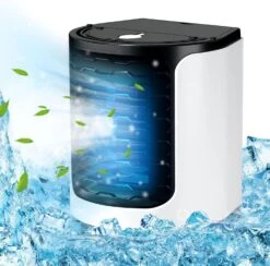 GENERIC Portable Air Conditioners,3-In-1 Evaporative Mini Air Conditioner Cooler,Personal Air Cooler Humidifier,7 Colors Light,Desk Air Conditioner Cooling Fan For Home Office Bedroom Camping
