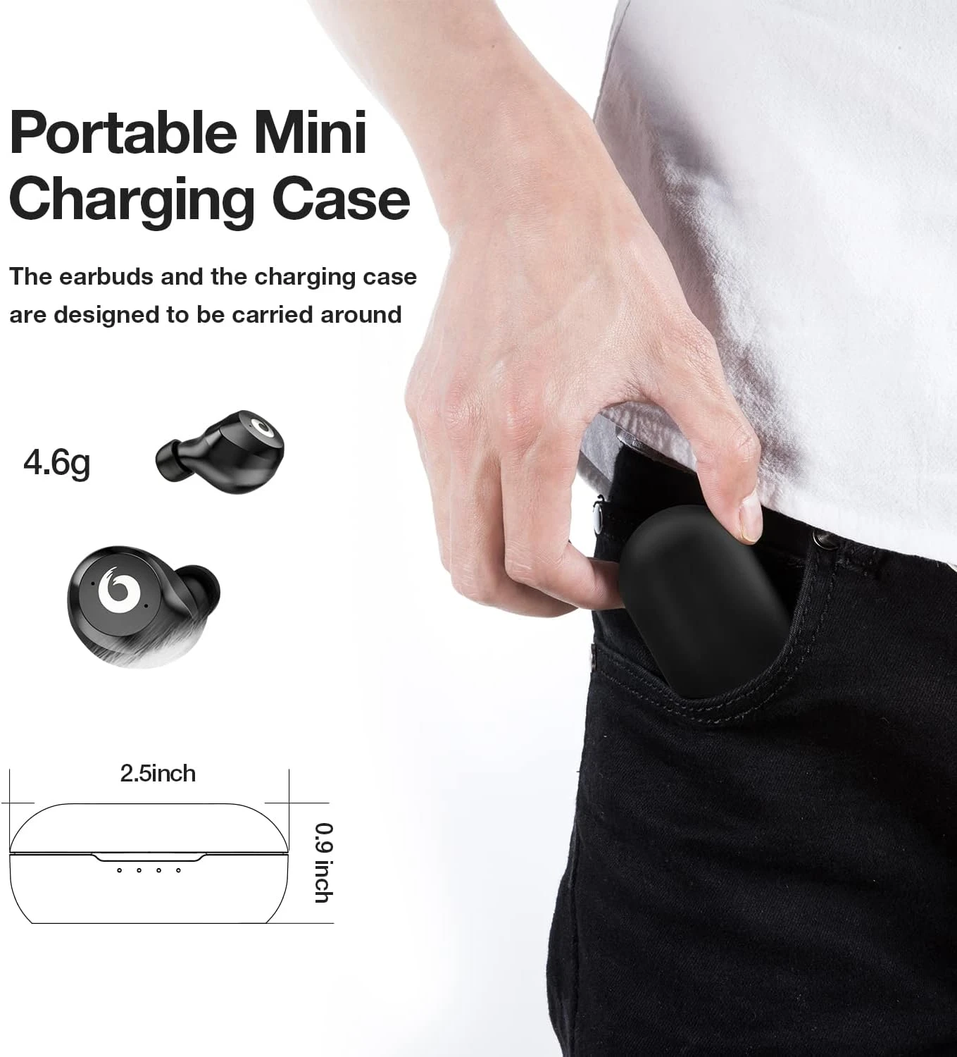 Hikapa X9 Wireless Earbuds Bluetooth 5.3 Headphones Waterproof Stereo Earphones In Ear Touch Control With Microphone Headset With Deep Bass For Sport, Gaming And Running(Black) 6 Hikapa X9 Wireless Earbuds Bluetooth 5.3 Headphones Waterproof Stereo Earphones In Ear Touch Control With Microphone Headset With Deep Bass For Sport, Gaming And Running(Black) - Image 6