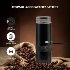 HURRISE Portable Coffee Machine Compatible For K Cup Capsules & Ground Coffee Handheld Coffee Maker Manually Operated For Camping Hiking, Driving, Home And Office -Appliantrix Cheap Store 71YMeAFCGL. AC SL1500