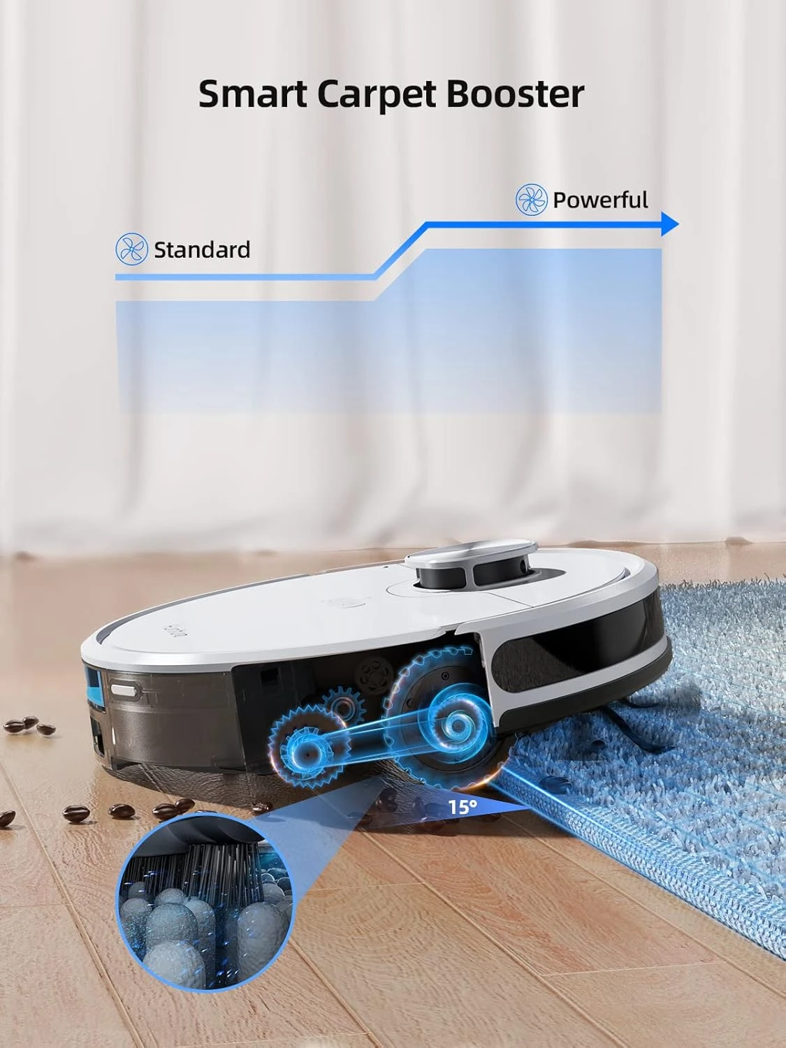 HONITURE Robot Vacuum And Mop Combo, Self Emptying Robotic Vacuum With Lidar Navigation, Smart App Mapping, 3500Pa Suction, Ideal For Pet Hair Carpet Hard Floor,Q6 SE 5 HONITURE Robot Vacuum And Mop Combo, Self Emptying Robotic Vacuum With Lidar Navigation, Smart App Mapping, 3500Pa Suction, Ideal For Pet Hair Carpet Hard Floor,Q6 SE - Image 5