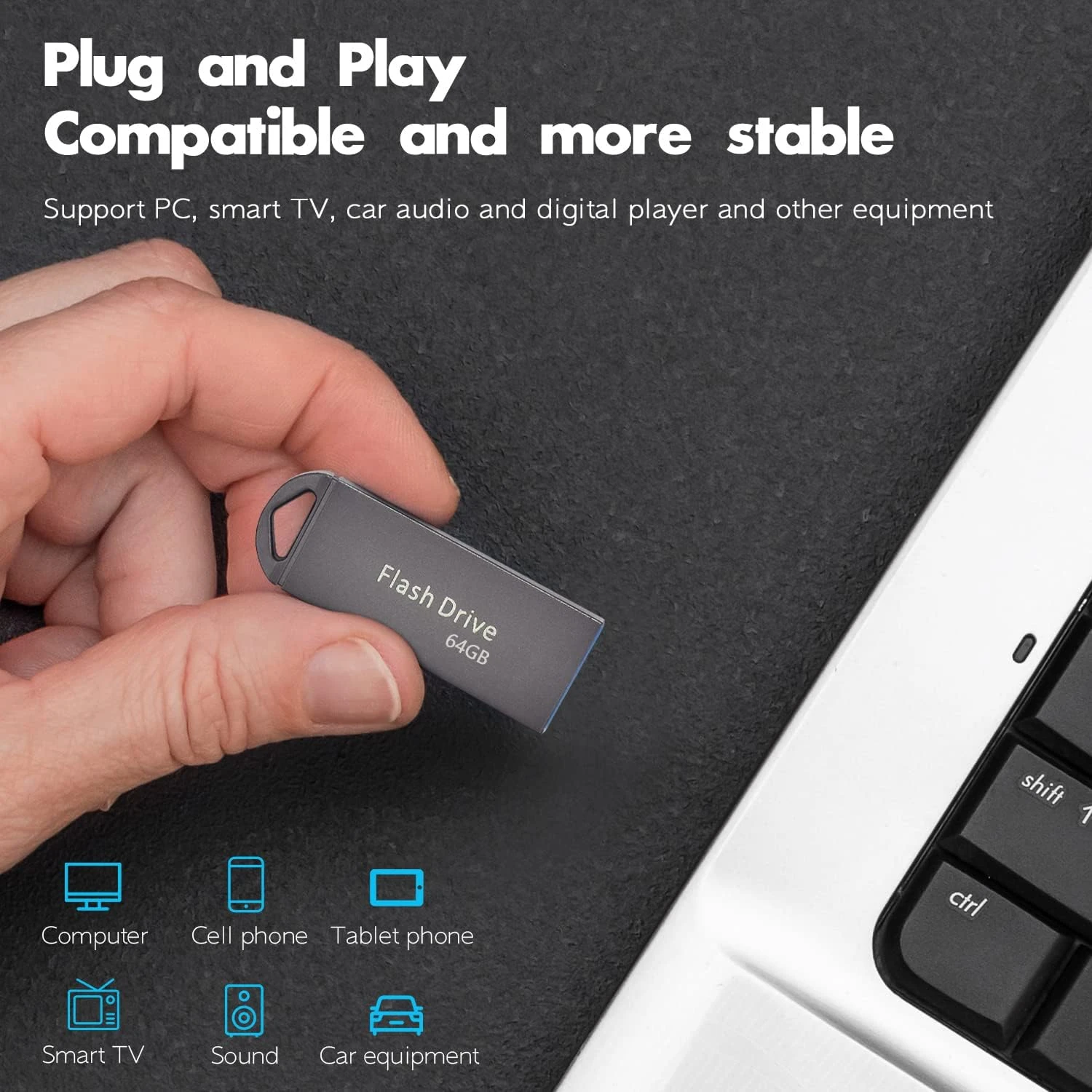 GENERIC USB Flash Drive 64GB, Metal Waterproof 64 GB USB Drive, Ultra High Speed Memory Stick, 64GB Portable Thumb Drive For PC/Tablets/Mac/Laptop 7 GENERIC USB Flash Drive 64GB, Metal Waterproof 64 GB USB Drive, Ultra High Speed Memory Stick, 64GB Portable Thumb Drive For PC/Tablets/Mac/Laptop - Image 7