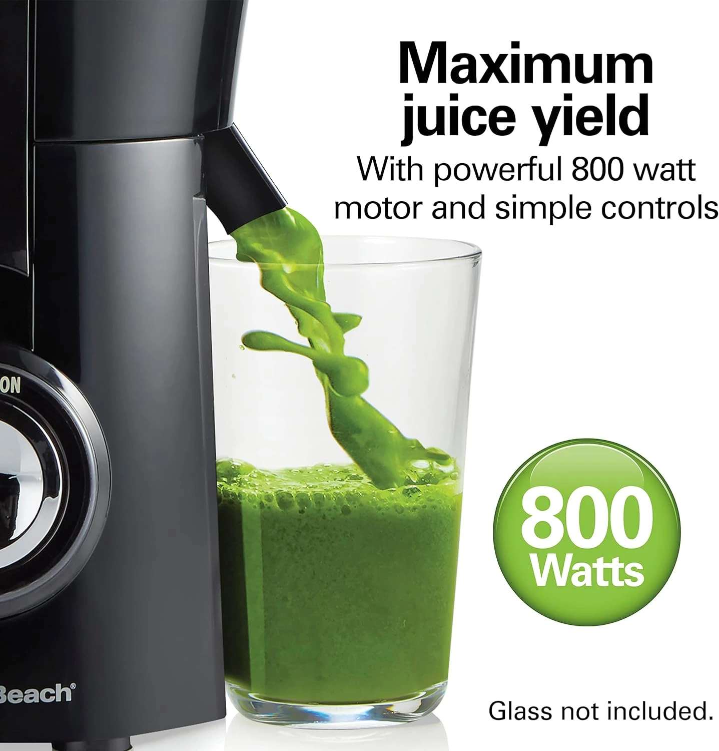 Hamilton Beach Juicer Machine, Big Mouth Large 3” Feed Chute For Whole Fruits And Vegetables, Easy To Clean, Centrifugal Extractor, BPA Free, 800W Motor, Black 3 Hamilton Beach Juicer Machine, Big Mouth Large 3” Feed Chute For Whole Fruits And Vegetables, Easy To Clean, Centrifugal Extractor, BPA Free, 800W Motor, Black - Image 3