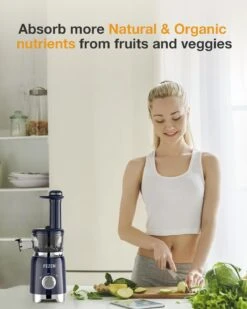 Cold Press Juicer, FEZEN Small Masticating Juicer For Fruits And Vegetables, Powerful Juice Extractor Machine With Compact Size And Space-Saving Feature, Very Easy To Clean (Updated) -Appliantrix Cheap Store 71Z2sOtGwWL. AC SL1500