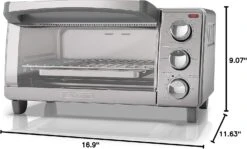 BLACK+DECKER 4-Slice Toaster Oven With Natural Convection, Bake, Broil, Toast, Keep Warm -Appliantrix Cheap Store 71ZO8MdbyML. AC SL1500