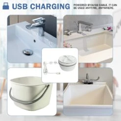 Portable Washing Machine, Portable Washing Machine For Sink, Turbine Washing Machine With USB, Suitable For Home, Business, Travel, College Room, RVApartment, White -Appliantrix Cheap Store 71ZPzFV8ZhL. AC SL1500