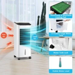 PETSITE Evaporative Air Cooler, Cold Air Cooling Fan With Remote Control, 3 Modes, 3 Speeds, 2 Ice Packs, 7.5H Timer, Portable Air Conditioner Windowless, Personal Swamp Cooler For Bedroom Home Dorm 11 PETSITE Evaporative Air Cooler, Cold Air Cooling Fan With Remote Control, 3 Modes, 3 Speeds, 2 Ice Packs, 7.5H Timer, Portable Air Conditioner Windowless, Personal Swamp Cooler For Bedroom Home Dorm -Appliantrix Cheap Store 71ZSbK9V7BL. AC SL1500